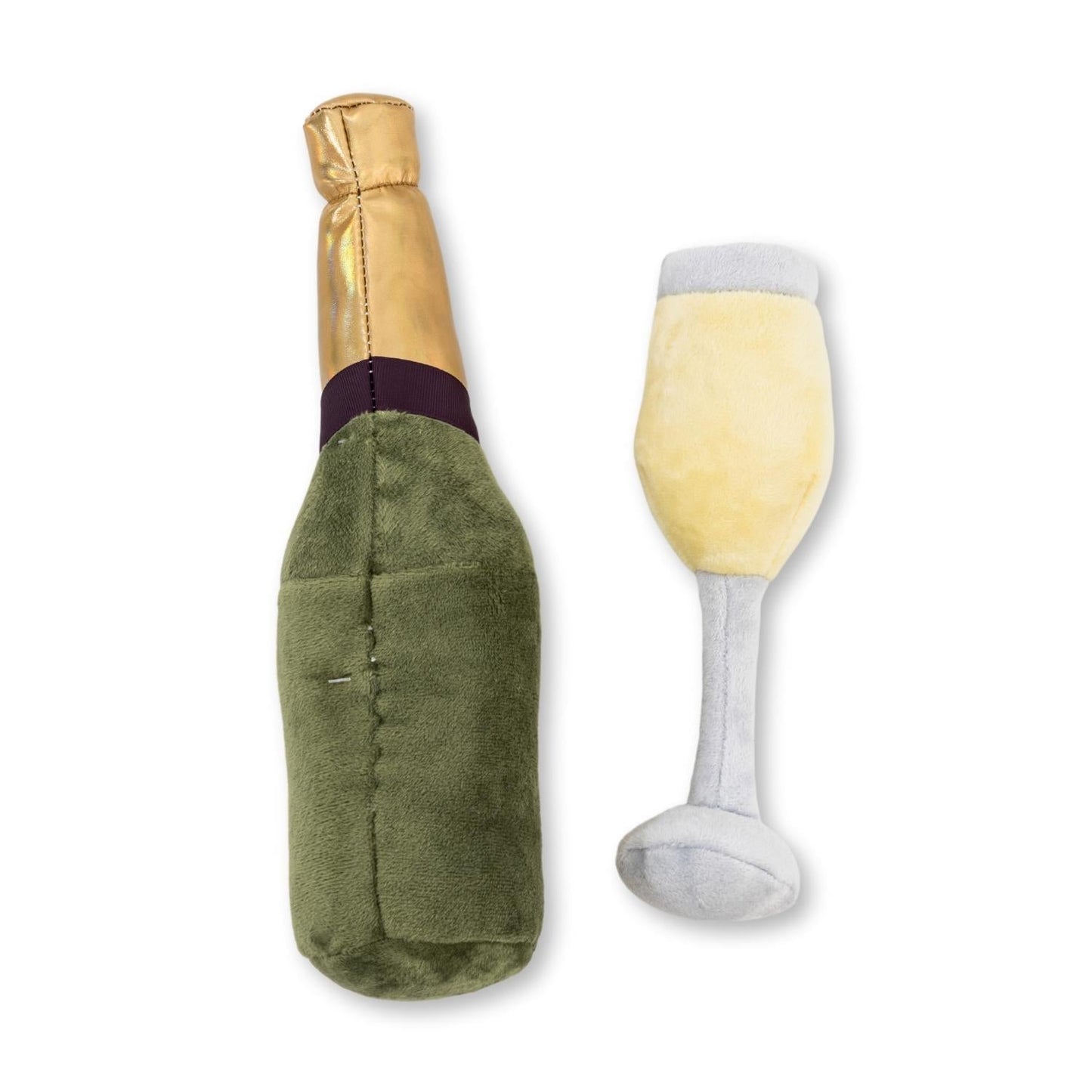 Dog Treats Champawgne-Cheers Plush Toy Gift Set with Essenti - close up product image for dog treats