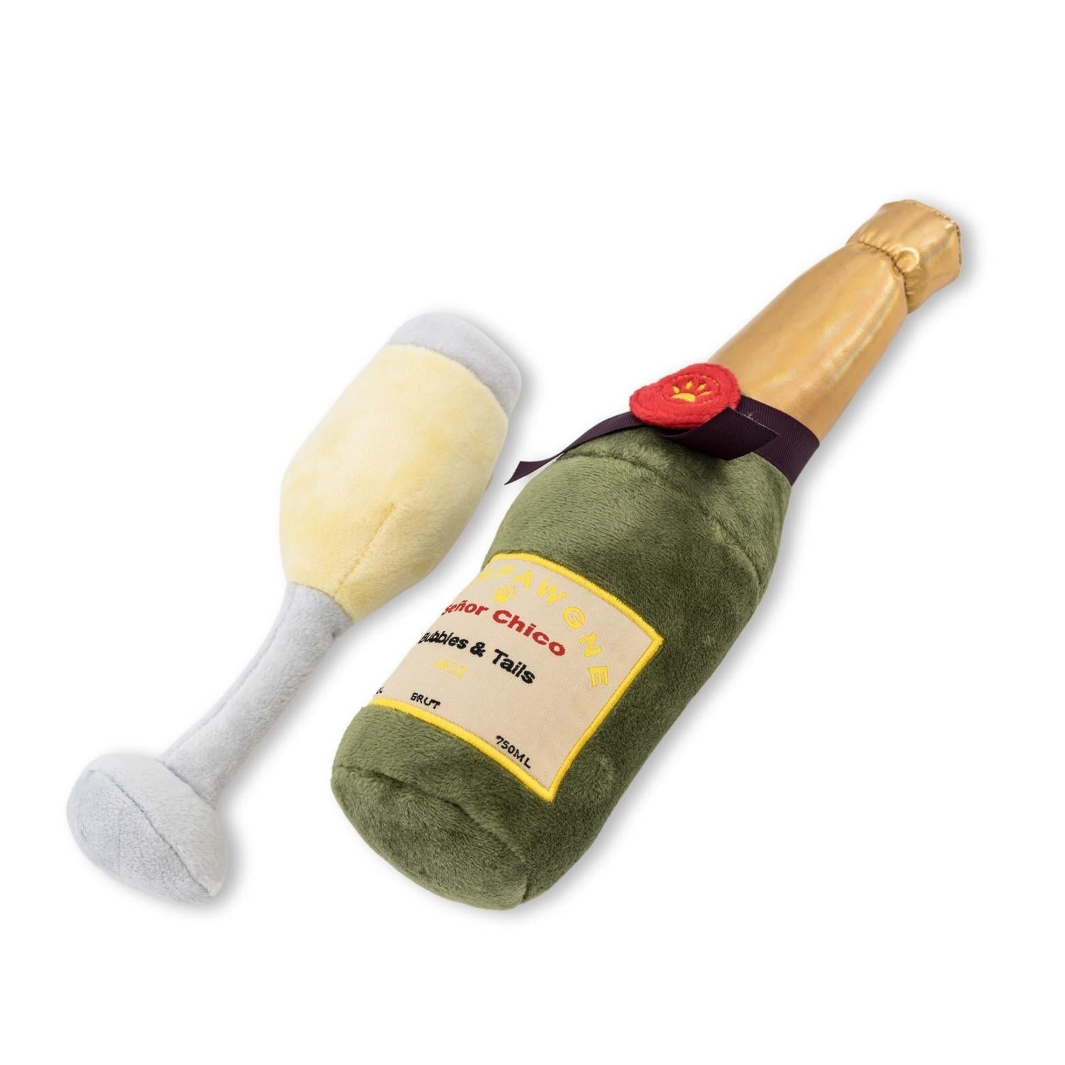 Dog Treats Champawgne-Cheers Plush Toy Gift Set with Essenti - size and texture image for dog treats