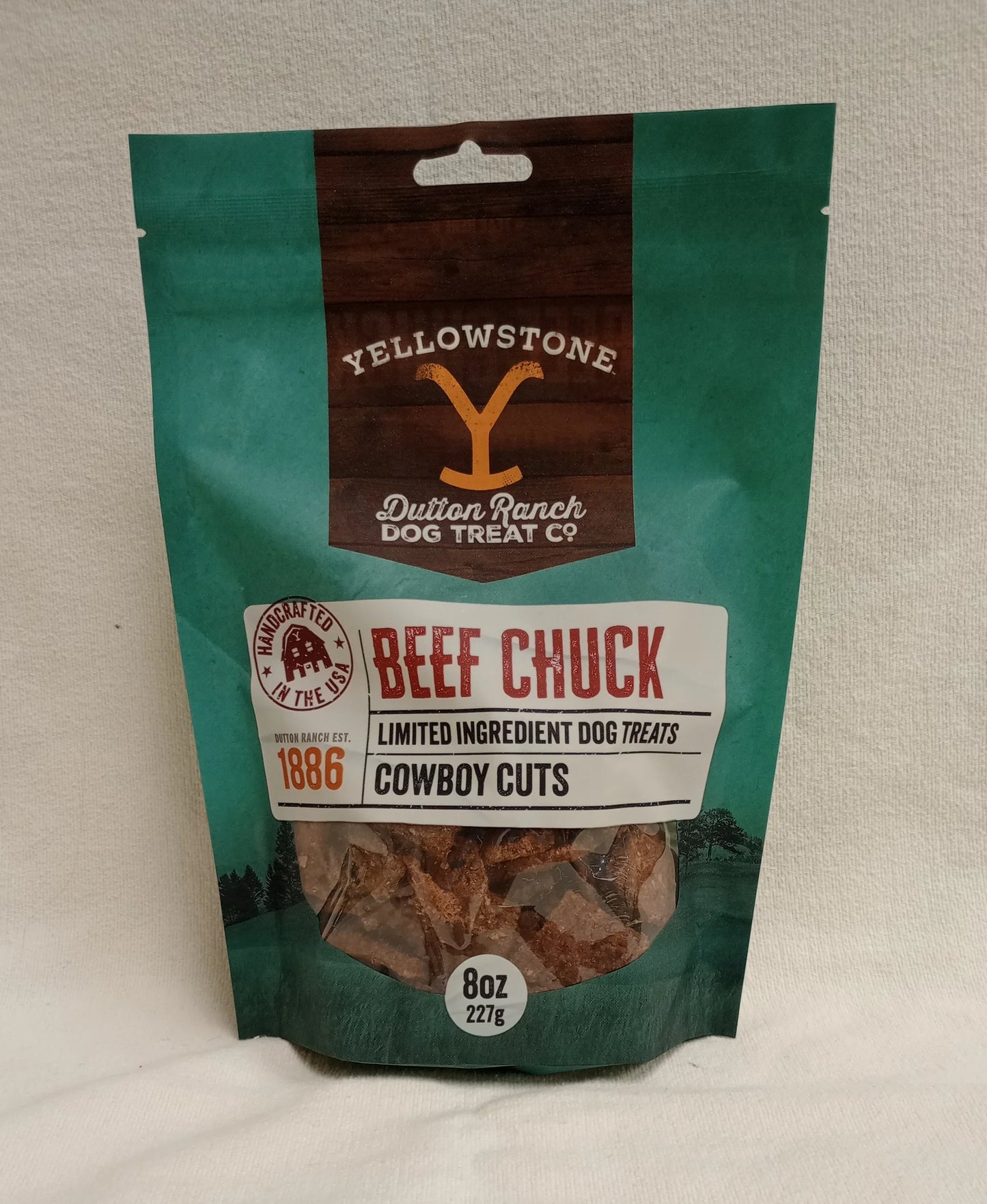Yellowstone Cowboy Cuts Chuck Beef 8Oz dog treats Premium - main product image