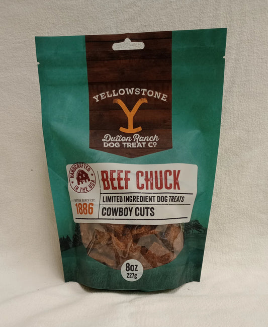 Yellowstone Cowboy Cuts Chuck Beef 8Oz dog treats Premium - main product image