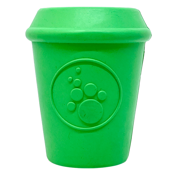 Coffee Cup Rubber Dog Chew Toy For Power Chewers Treat USA - main product image