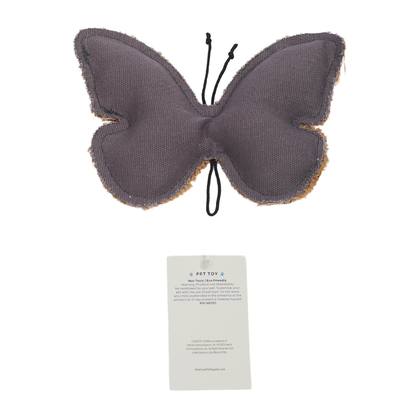 Dog Treats Country Living Canvas Jute Butterfly-Shaped Chew - detail product image for dog treats