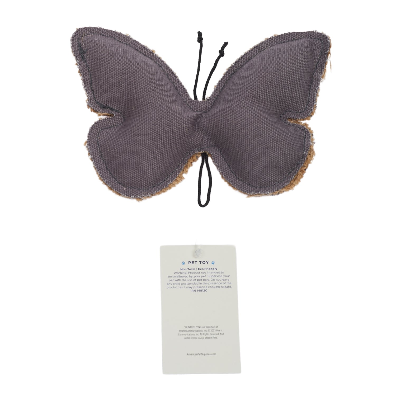 Dog Treats Country Living Canvas Jute Butterfly-Shaped Chew - detail product image for dog treats