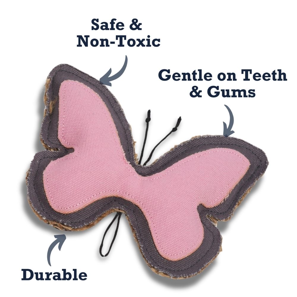 Dog Treats Country Living Canvas Jute Butterfly-Shaped Chew - gallery product image for dog treats