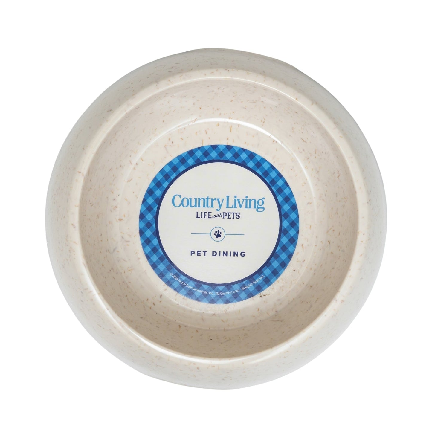 Dog Feeder Country Living Set of Natural Fiber Bowls White - lifestyle product image for dog feeder