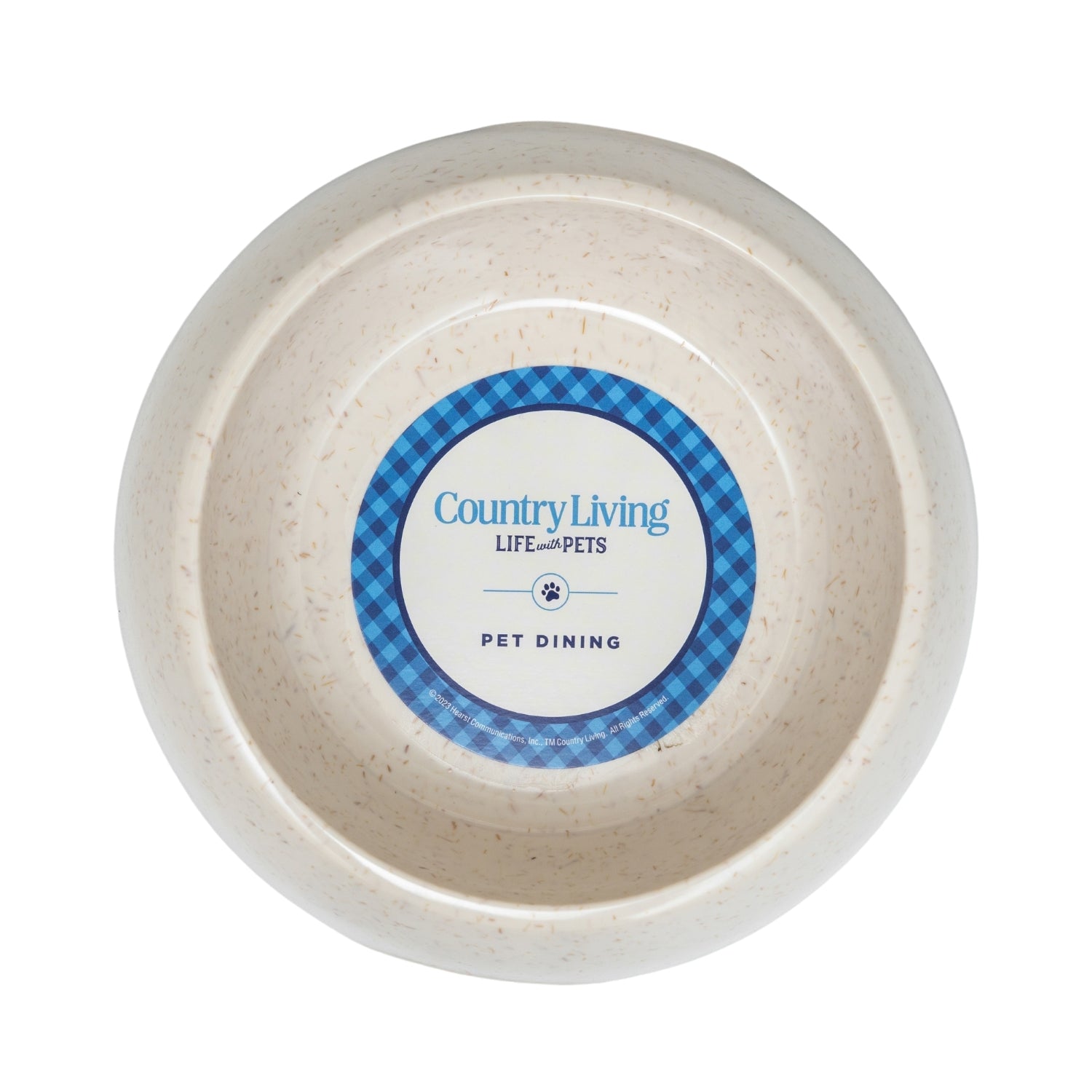 Dog Feeder Country Living Set of Natural Fiber Bowls White - lifestyle product image for dog feeder