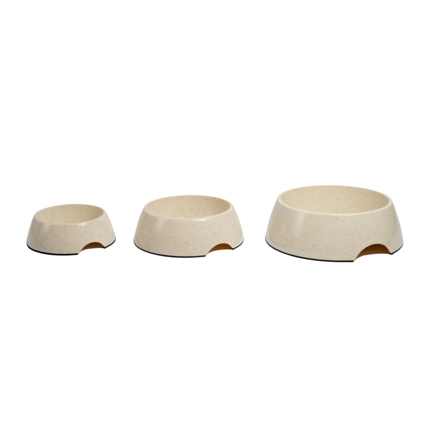 Dog Feeder Country Living Set of Natural Fiber Bowls White - close up product image for dog feeder