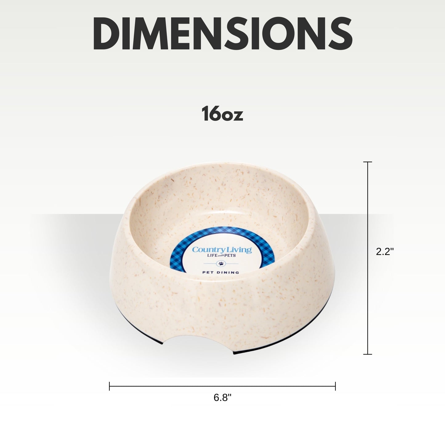 Dog Feeder Country Living Set of Natural Fiber Bowls White - size and texture image for dog feeder