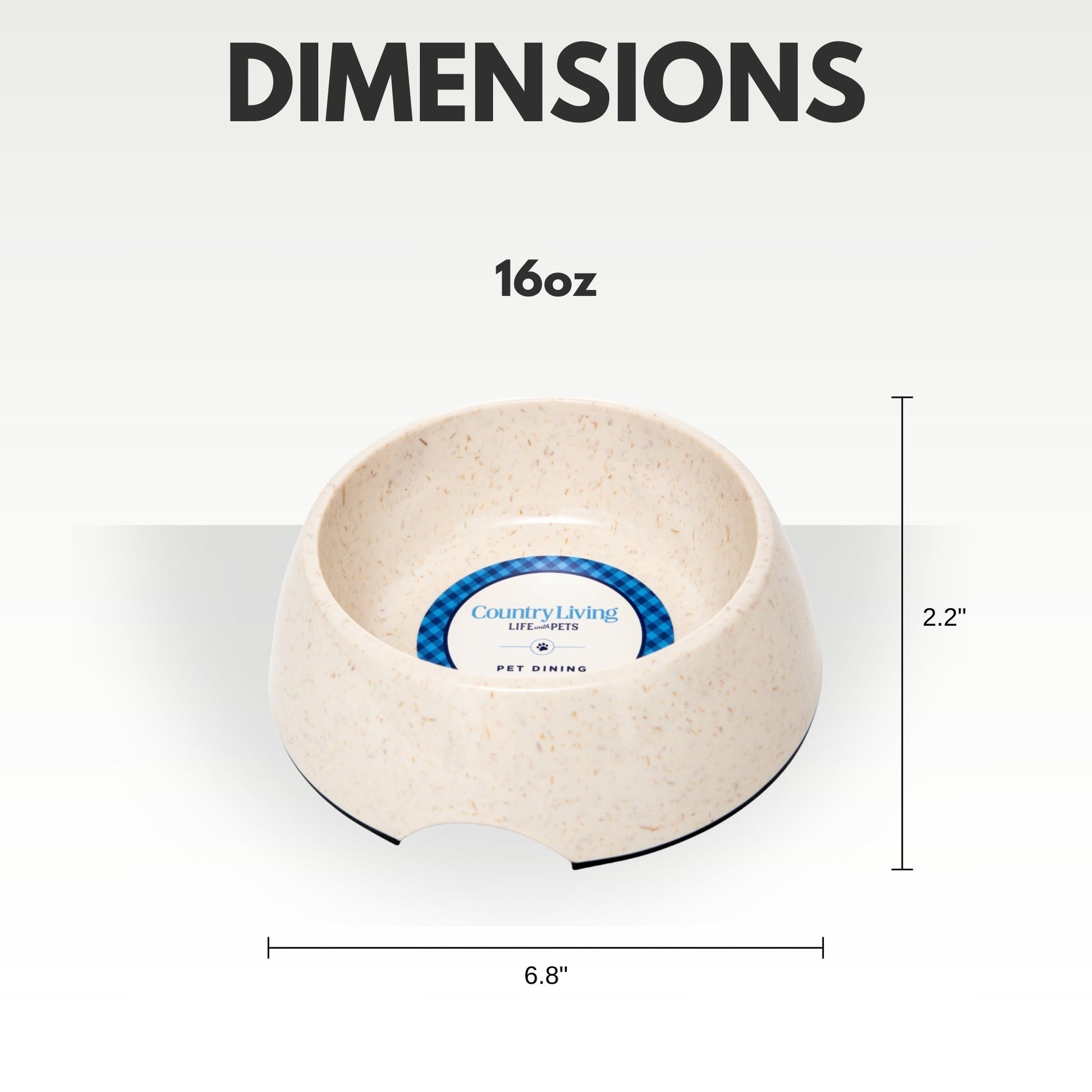 Dog Feeder Country Living Set of Natural Fiber Bowls White - size and texture image for dog feeder