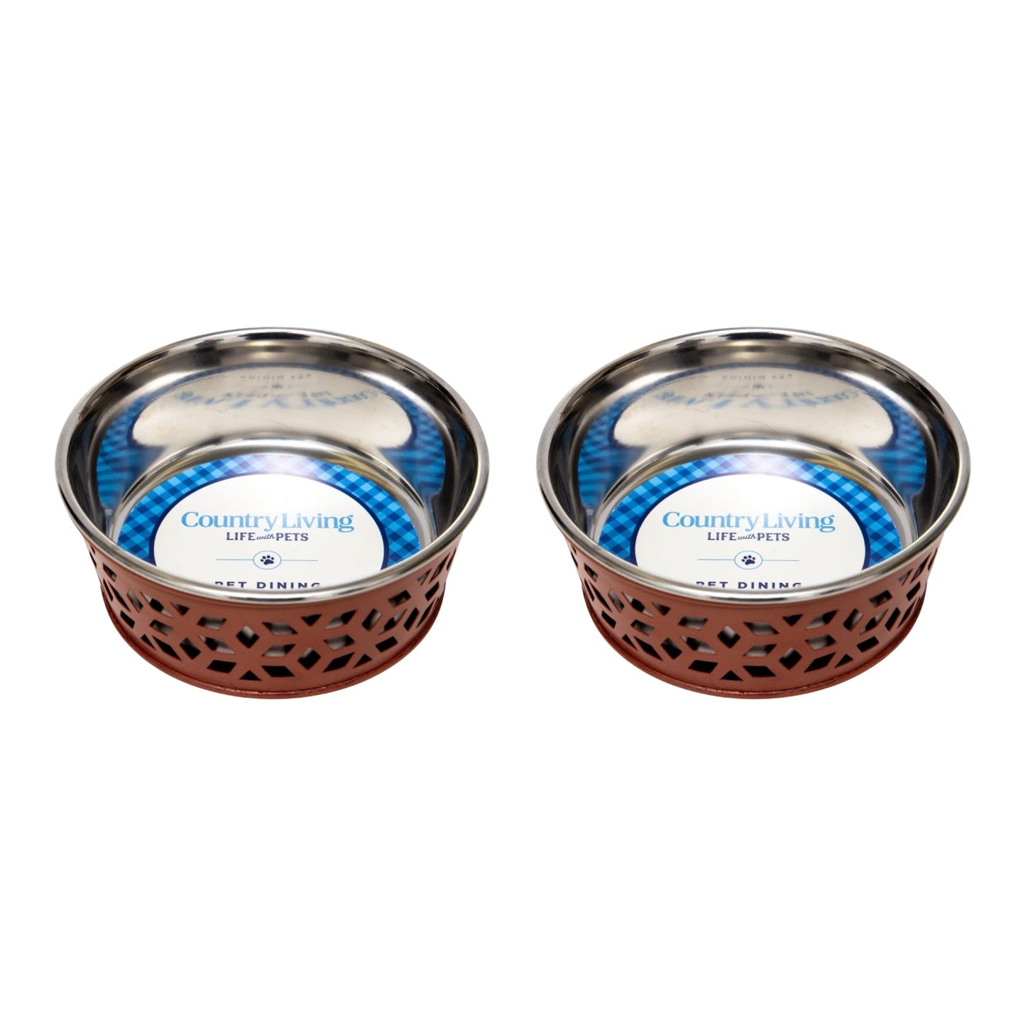 Dog Feeder Country Living Set of Stainless Steel Bowls Essen - gallery product image for dog feeder