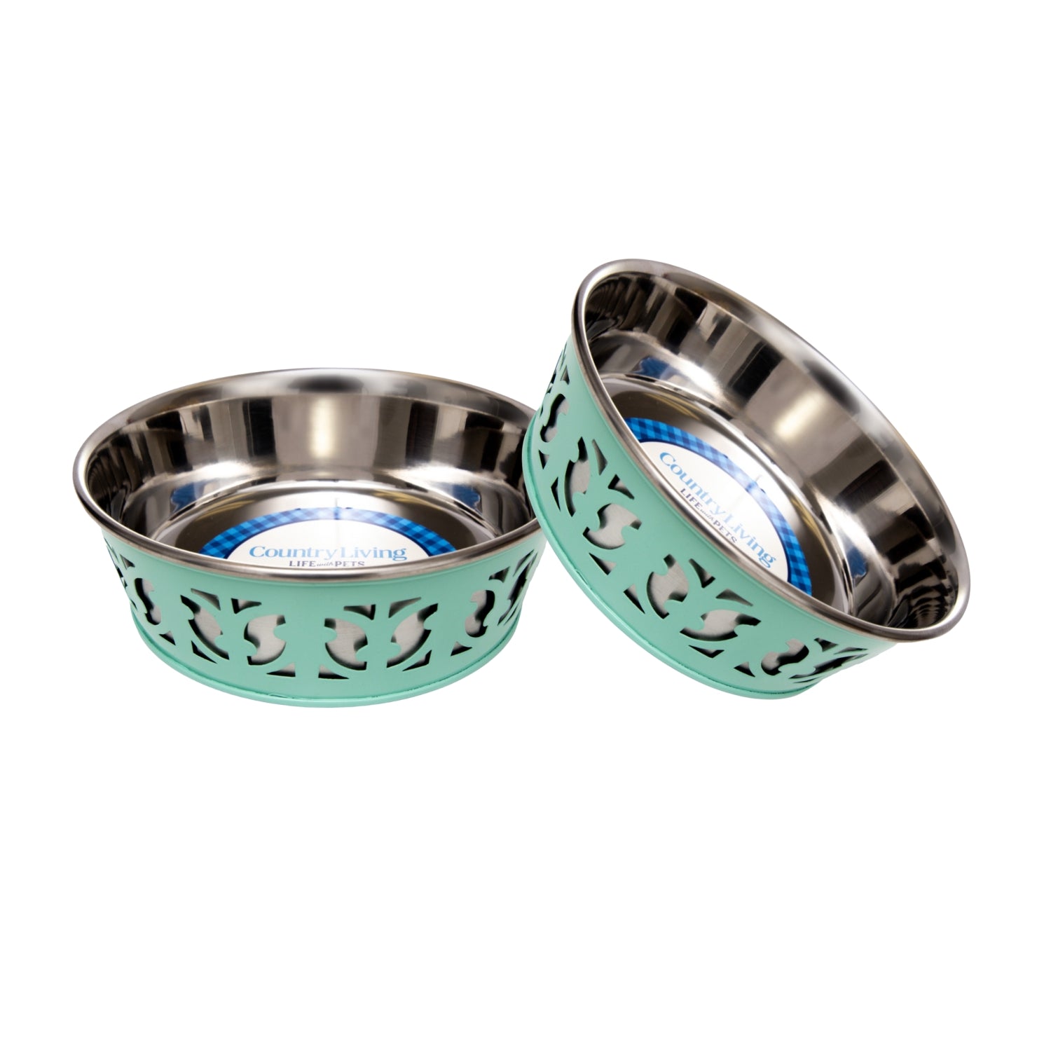 Dog Feeder Country Living Set of Stainless Steel Bowls Essen - gallery product image for dog feeder