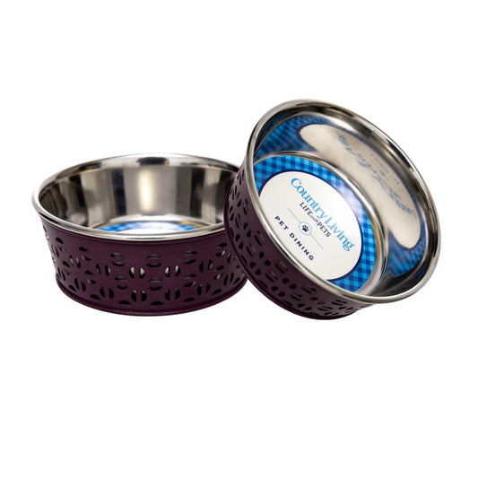 Dog Feeder Country Living Set of Stainless Steel Bowls Essen - main product image for dog feeder