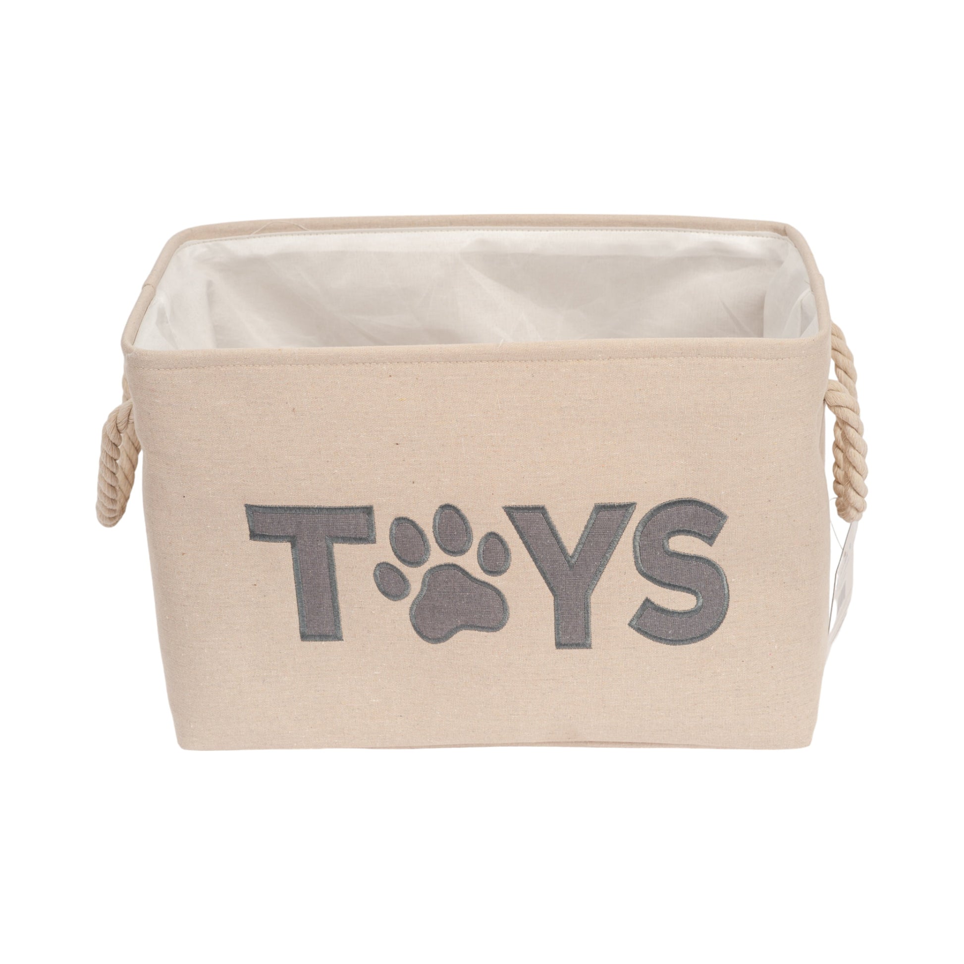 Dog Toy Country Living Foldable Fabric Toy Storage Bin Essen - lifestyle product image for dog toy