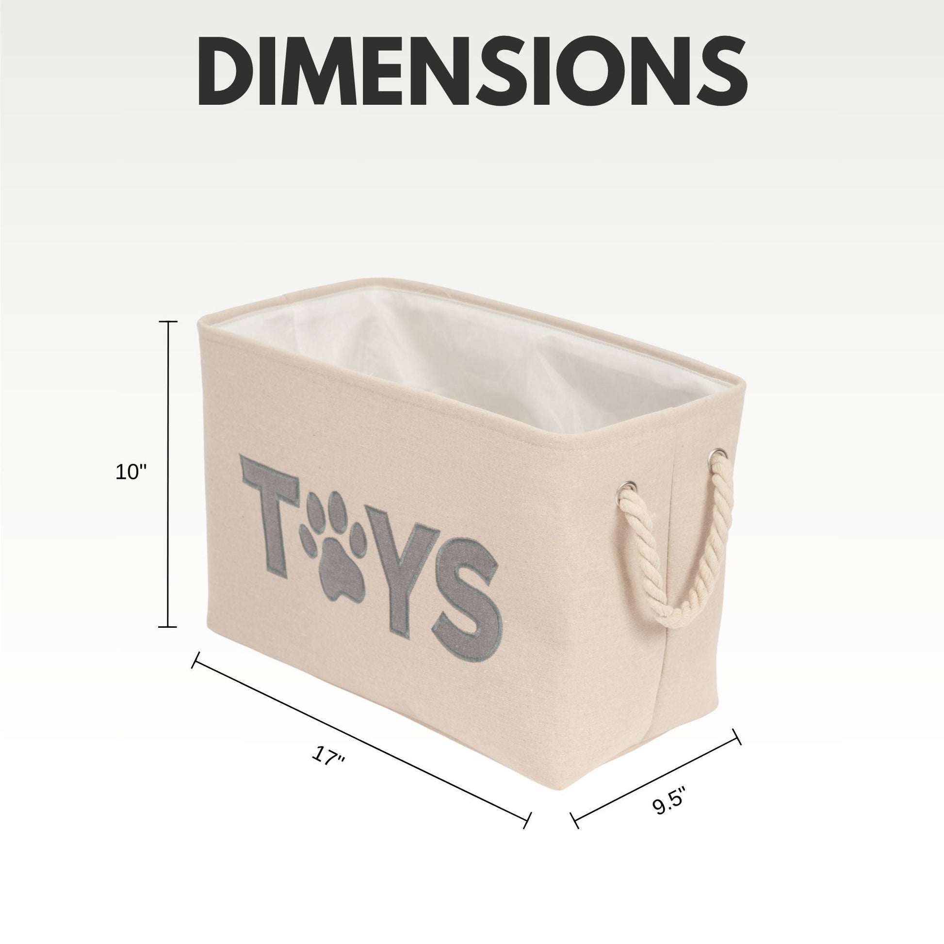 Dog Toy Country Living Foldable Fabric Toy Storage Bin Essen - gallery product image for dog toy