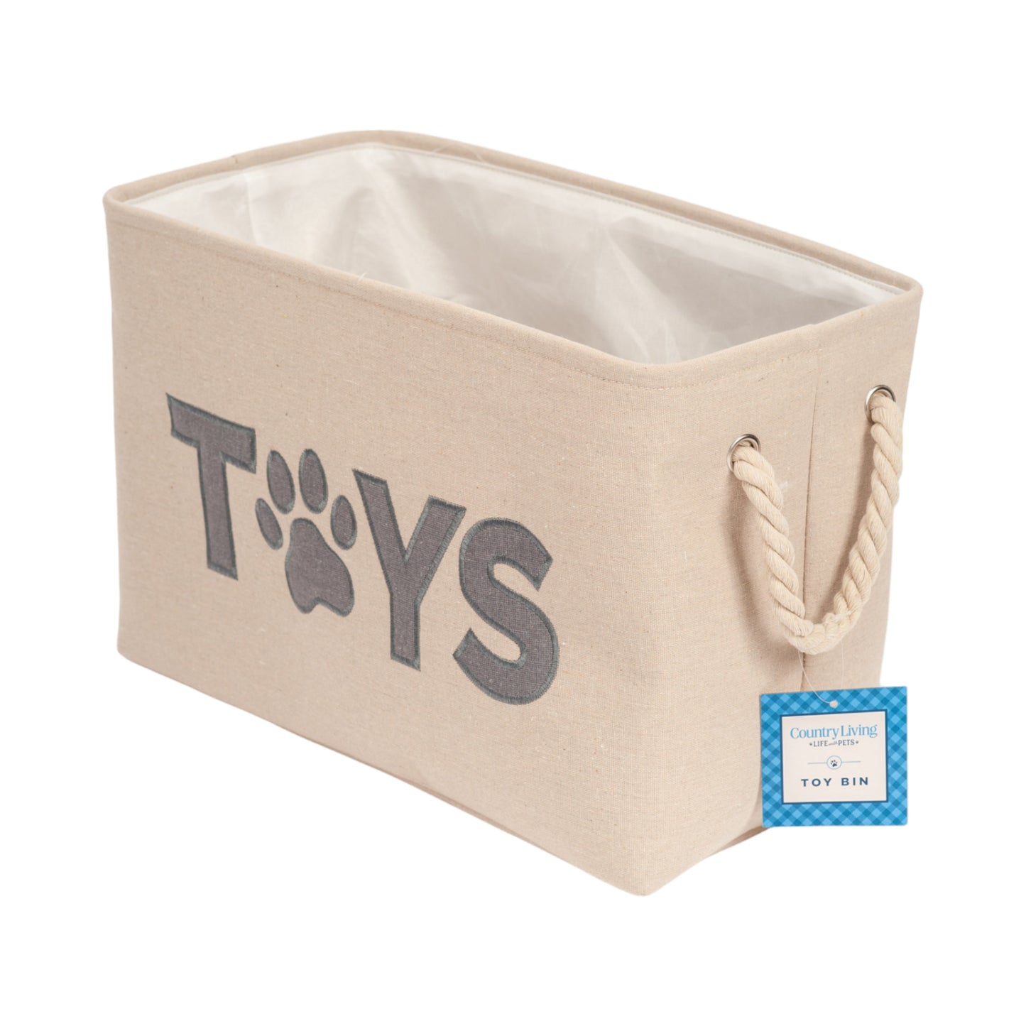 Dog Toy Country Living Foldable Fabric Toy Storage Bin Essen - main product image for dog toy