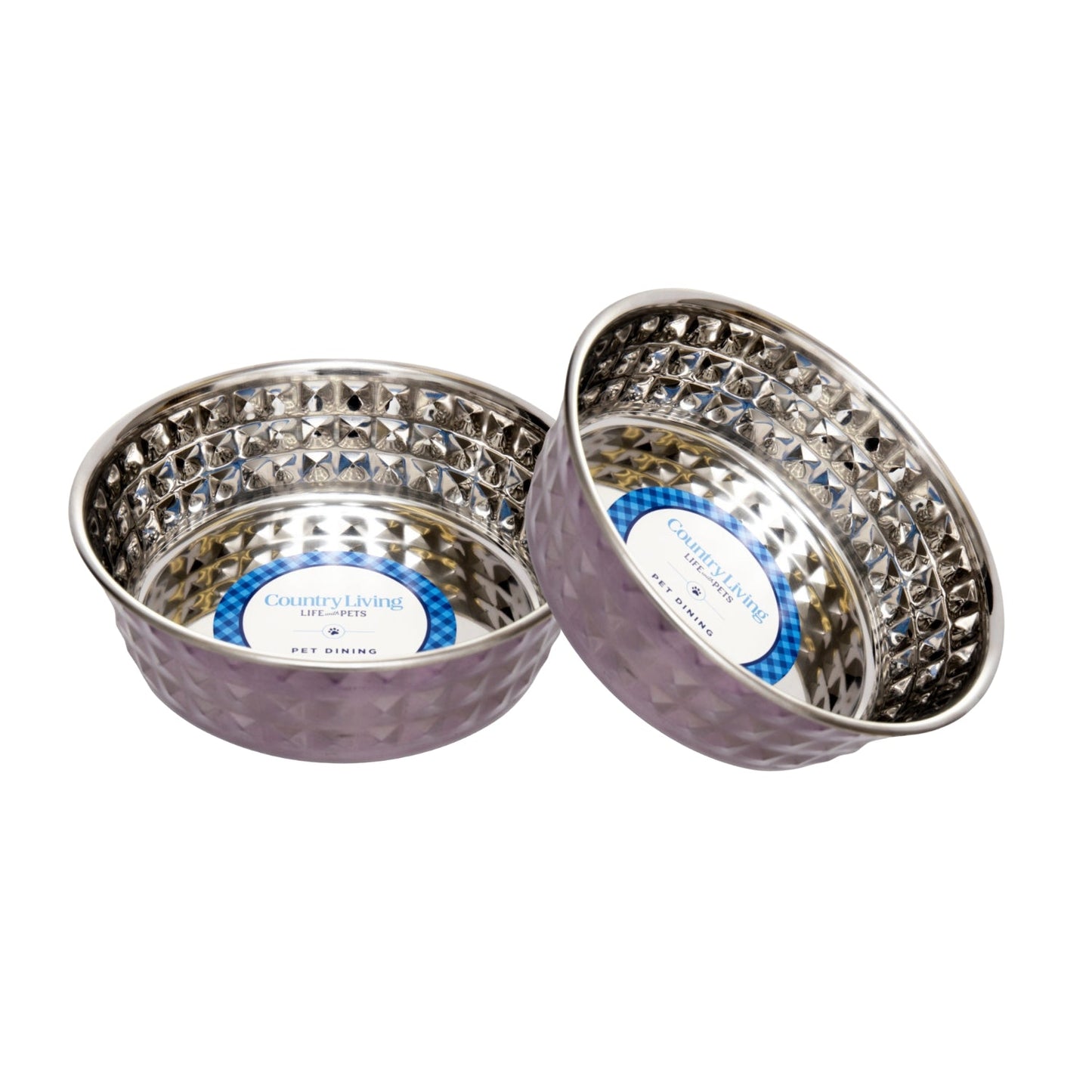 Dog Feeder Country Living Set of Hammered Stainless Steel - main product image for dog feeder
