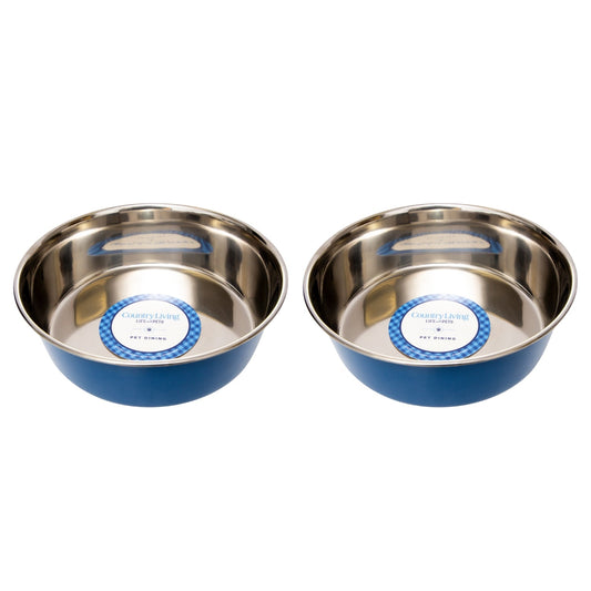 Dog Food Country Living Set of Heavy Gauge Stainless Steel - main product image for dog food