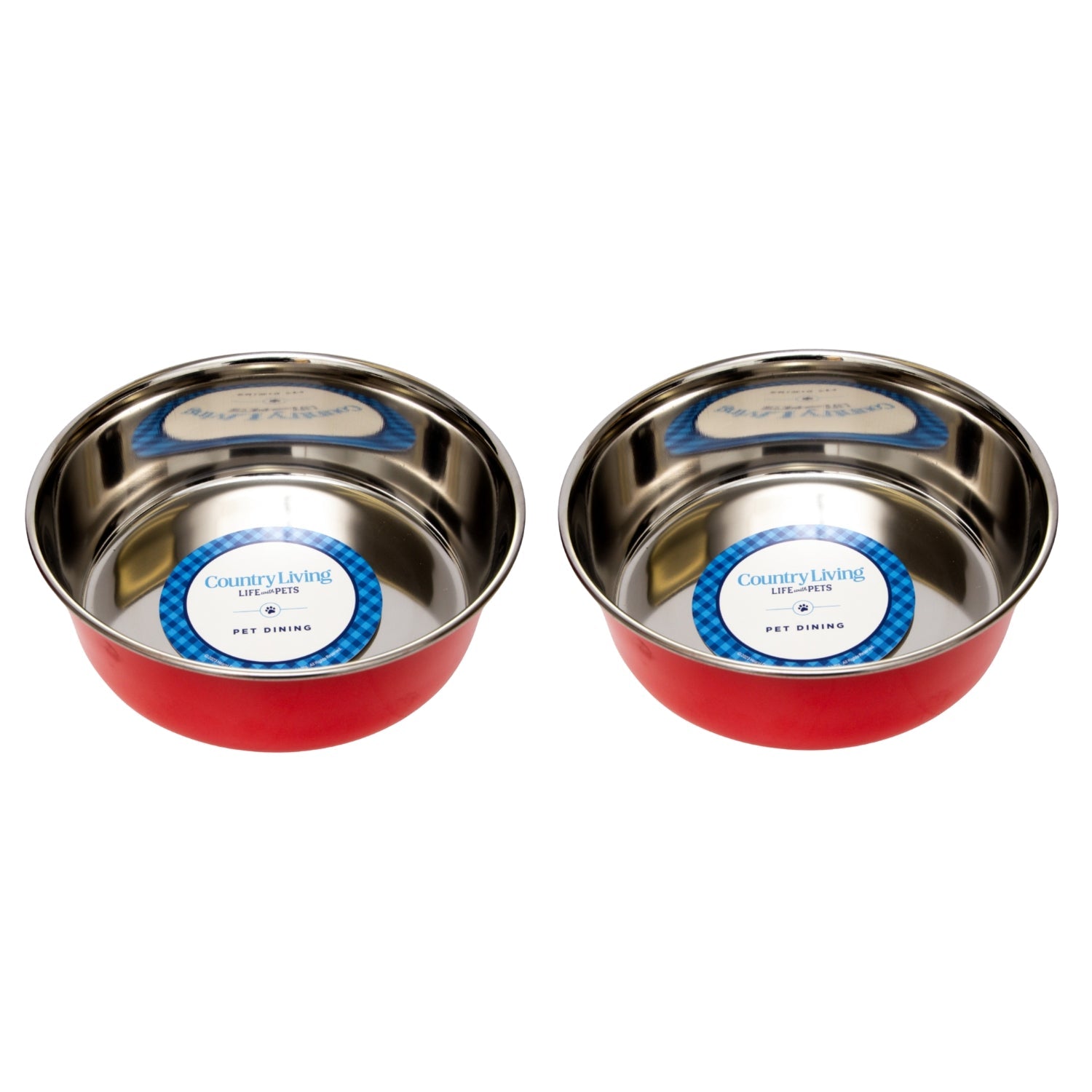 Dog Food Country Living Set of Heavy Gauge Stainless Steel - gallery product image for dog food