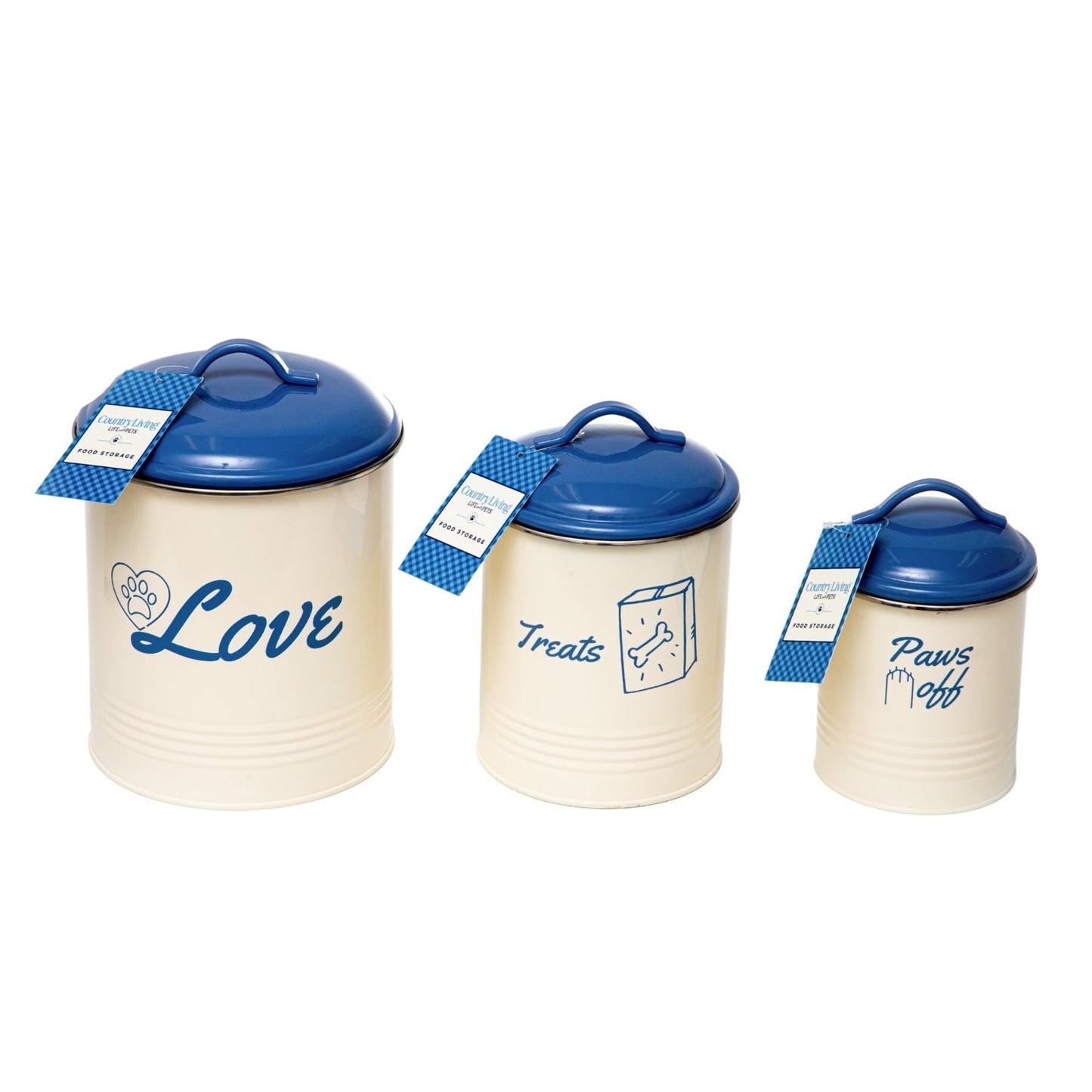 Dog Treats Country Living Set of Treat Canisters Treat Essen - main product image for dog treats