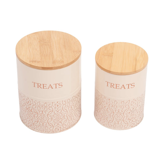 Dog Treats Country Living Treat Canisters Set of Carbon - detail product image for dog treats