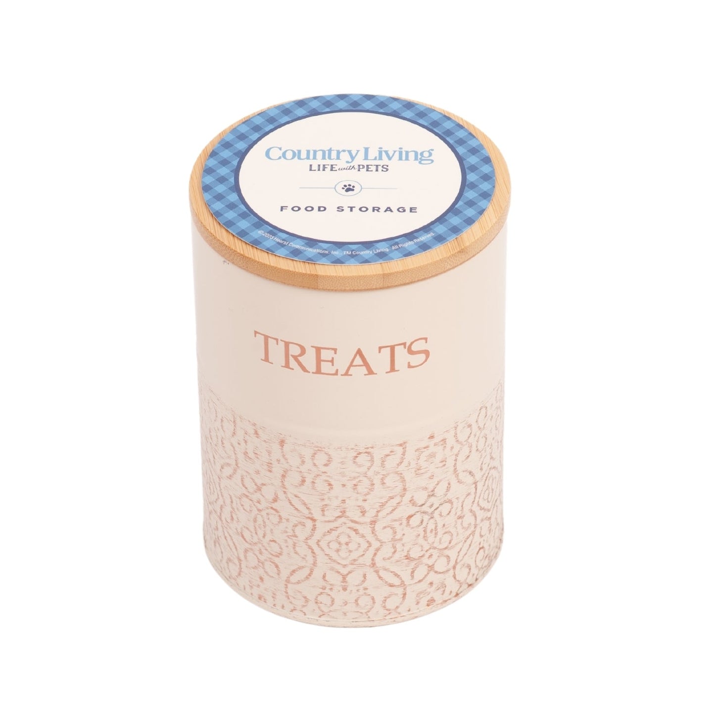 Dog Treats Country Living Treat Canisters Set of Carbon - close up product image for dog treats