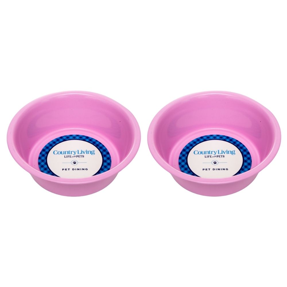 Dog Feeder Country Living Set of Coated Stainless Steel - gallery product image for dog feeder