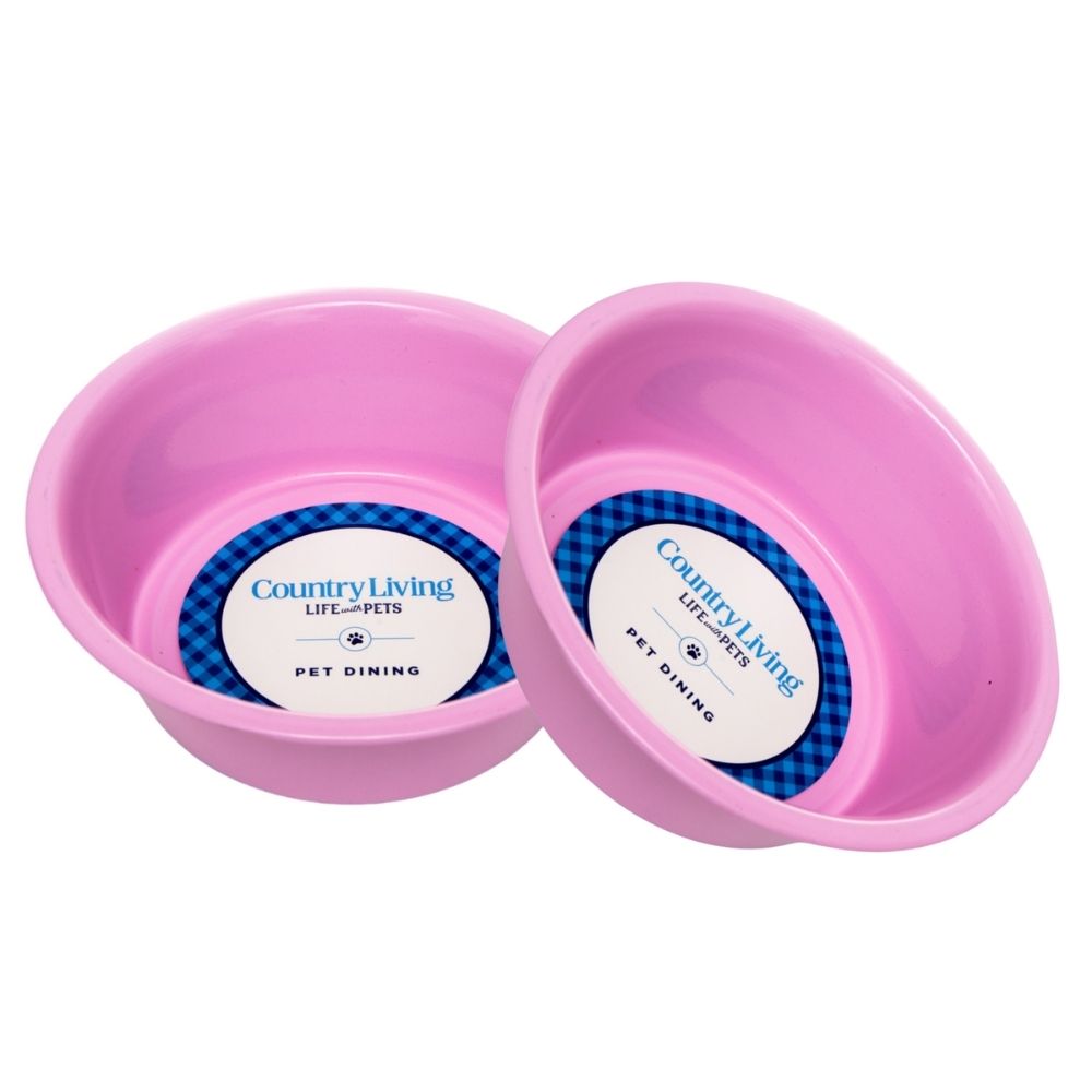Dog Feeder Country Living Set of Coated Stainless Steel - gallery product image for dog feeder