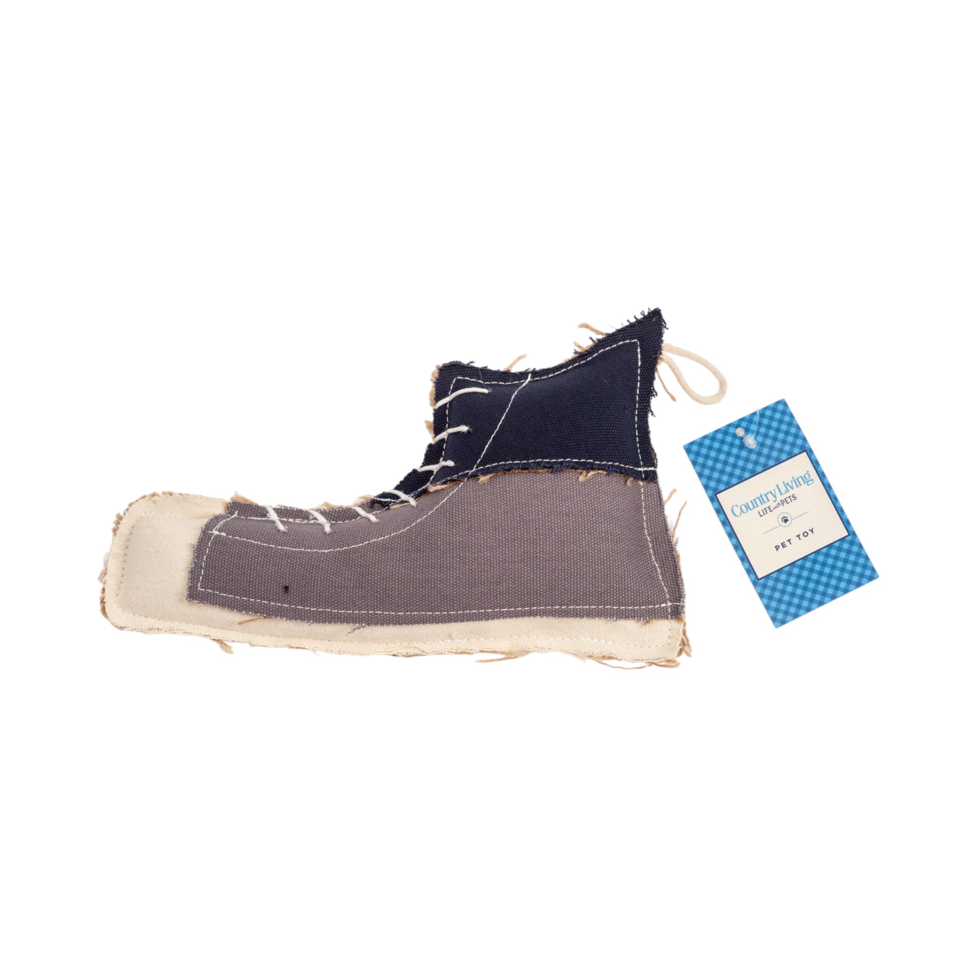 Dog Treats Country Living Canvas Jute Shoe-Shaped Chew Toy - main product image for dog treats