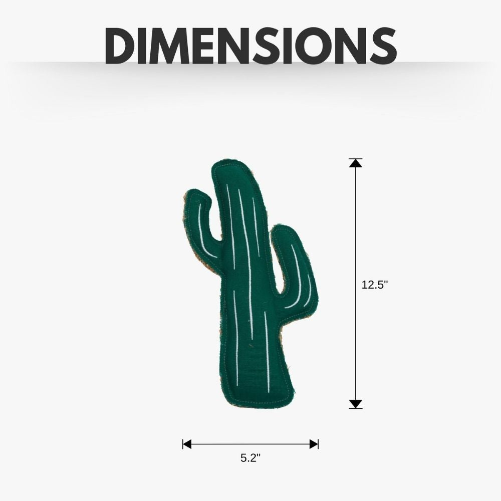 Dog Treats Country Living Canvas Jute Cactus-Shaped Chew Toy - close up product image for dog treats