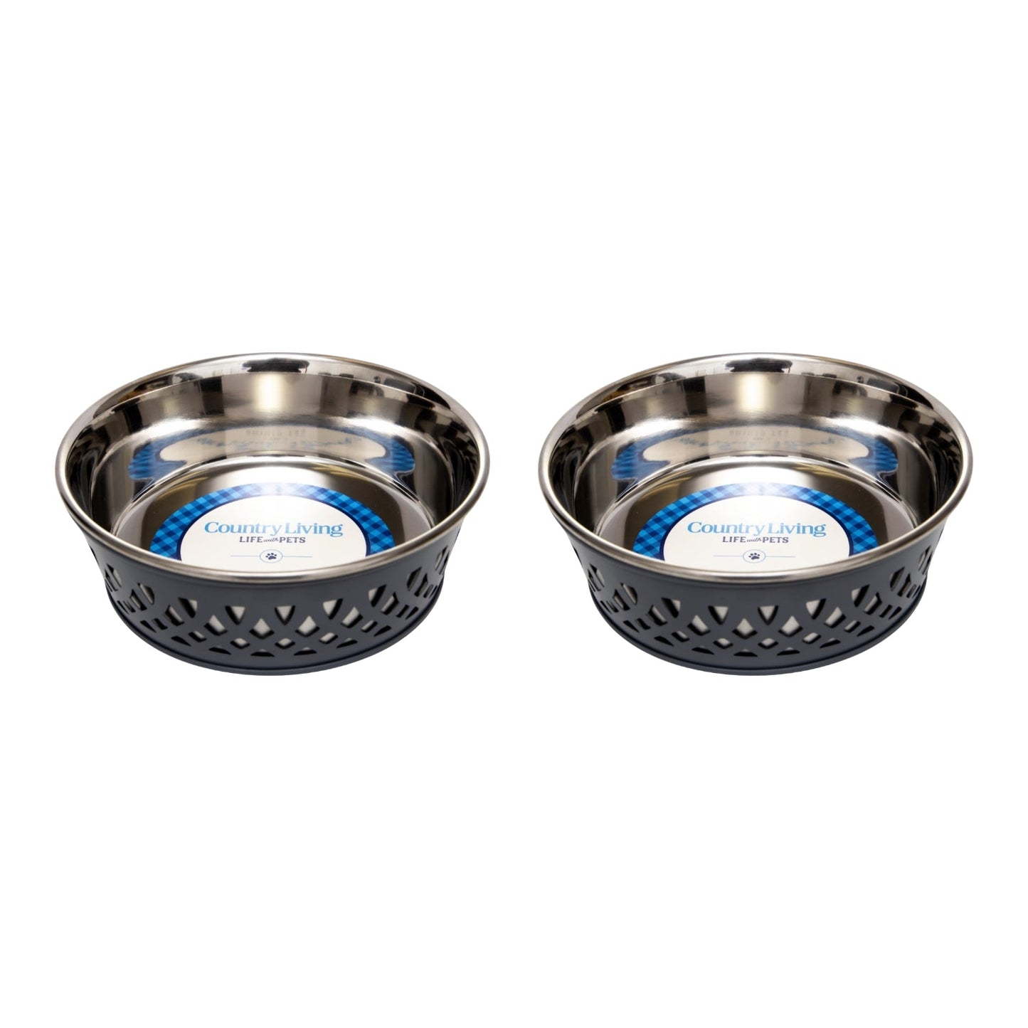 Dog Feeder Country Living Set of Stainless Steel Bowls Essen - gallery product image for dog feeder