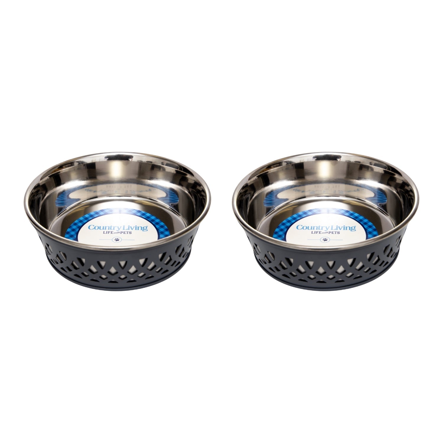 Dog Feeder Country Living Set of Stainless Steel Bowls Essen - gallery product image for dog feeder
