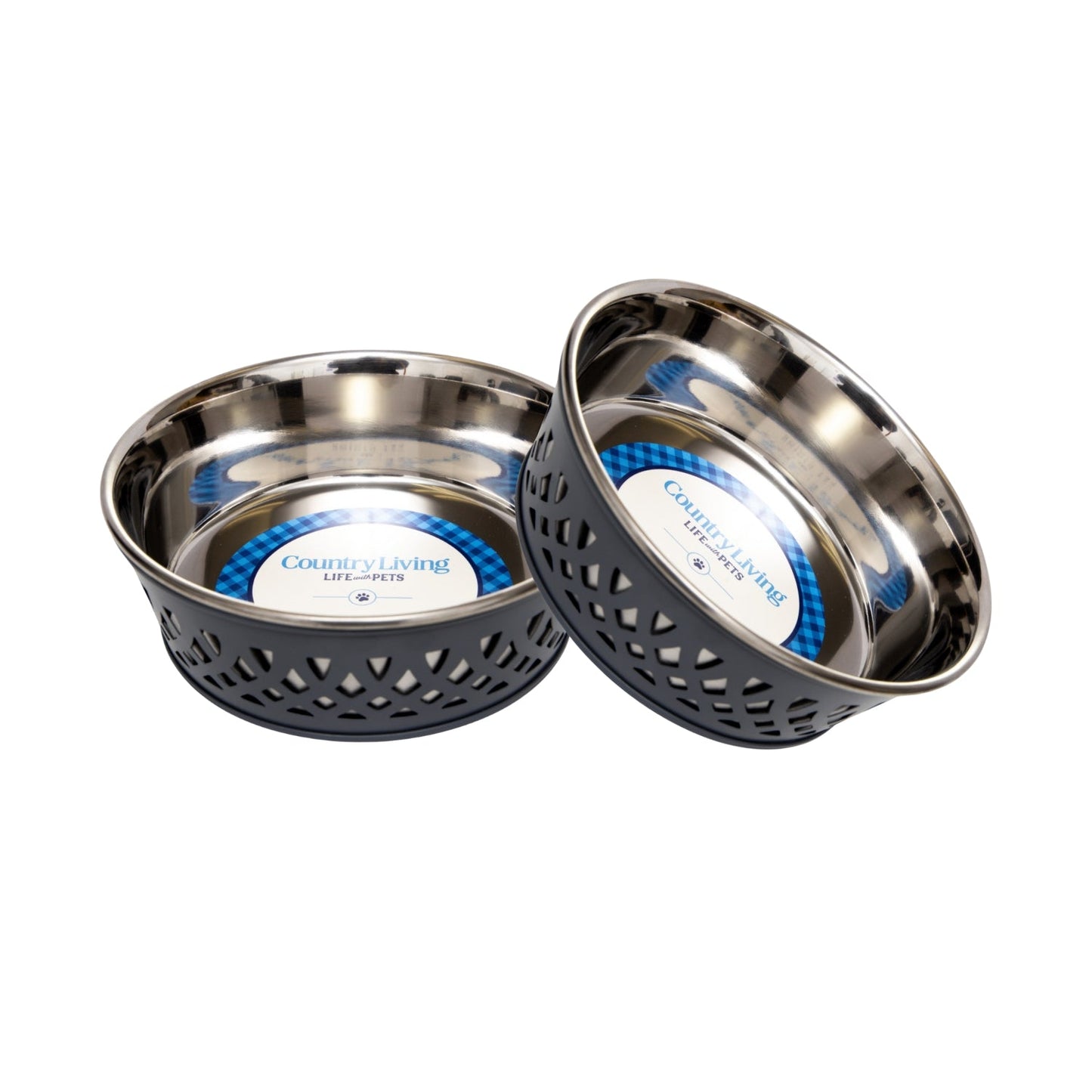 Dog Feeder Country Living Set of Stainless Steel Bowls Essen - gallery product image for dog feeder