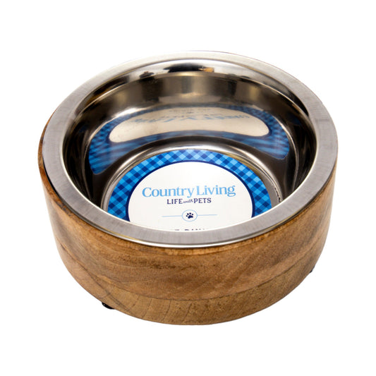 Dog Feeder Country Living Stainless Steel Bowl with Essentia - main product image for dog feeder