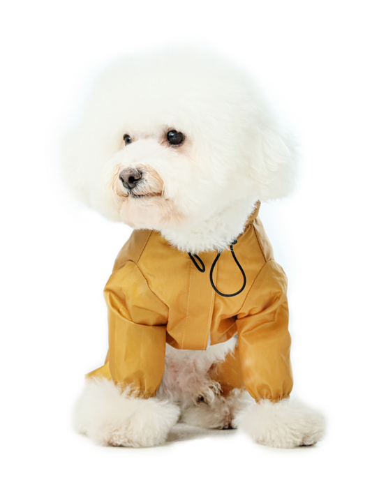 Ultralight Full Covered Hooded Waterproof Dog Jacket Yellow - main product image