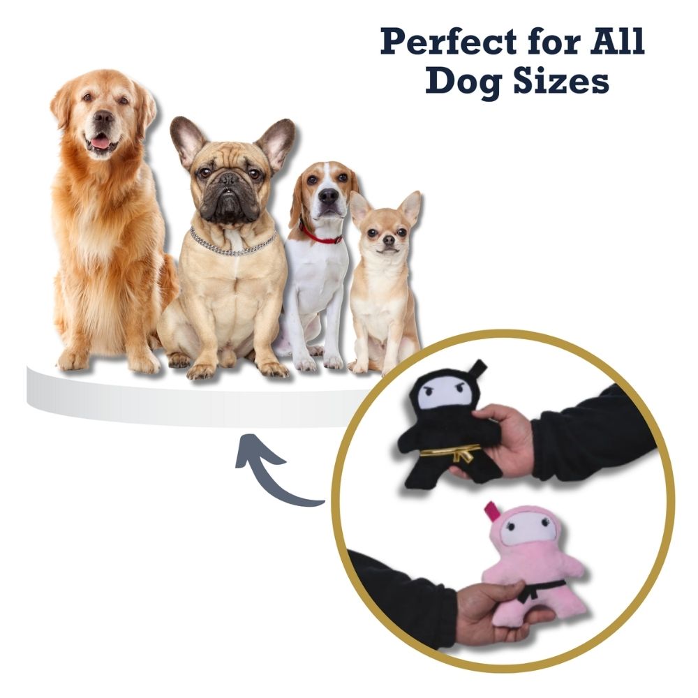 Dog Treats Pink Black Ninja Love Plush Toy Gift Set Essentia - gallery product image for dog treats