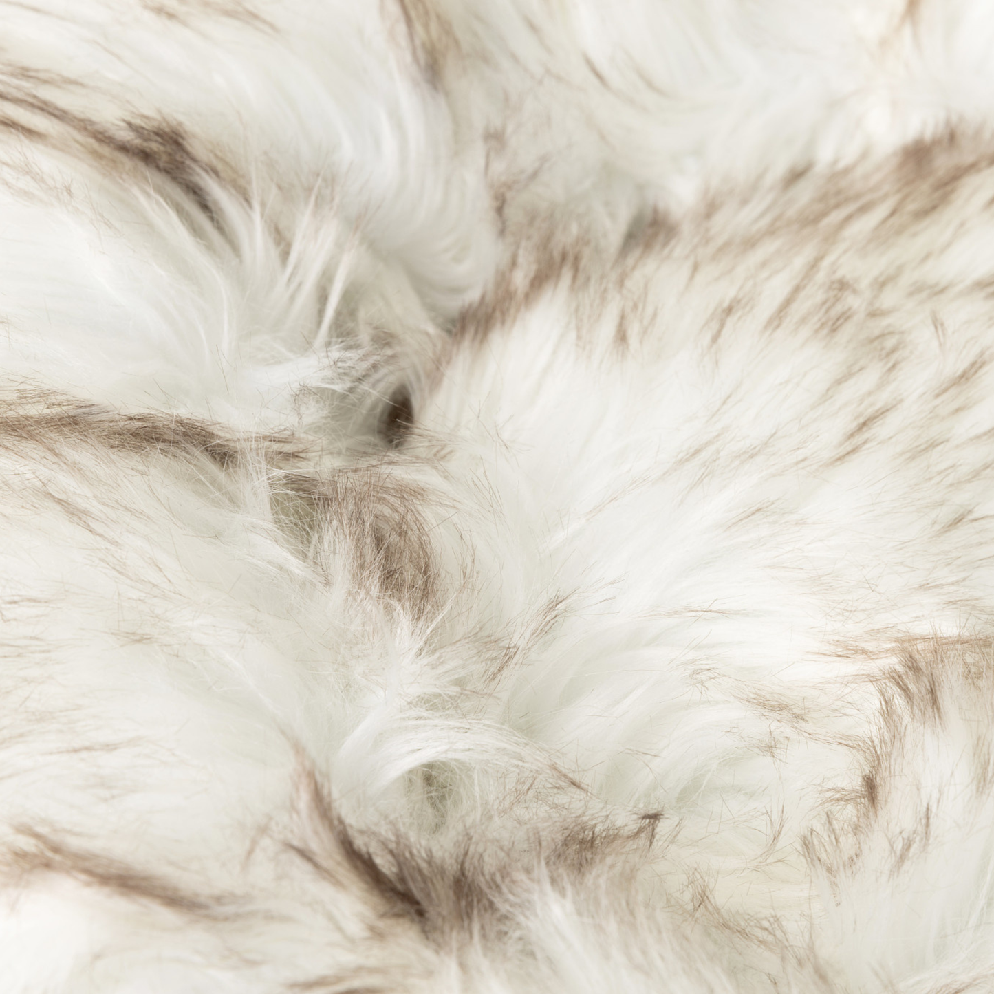 PupPoufT Faux Fur Donut Dog Bed - White with Brown Accents - gallery image 6