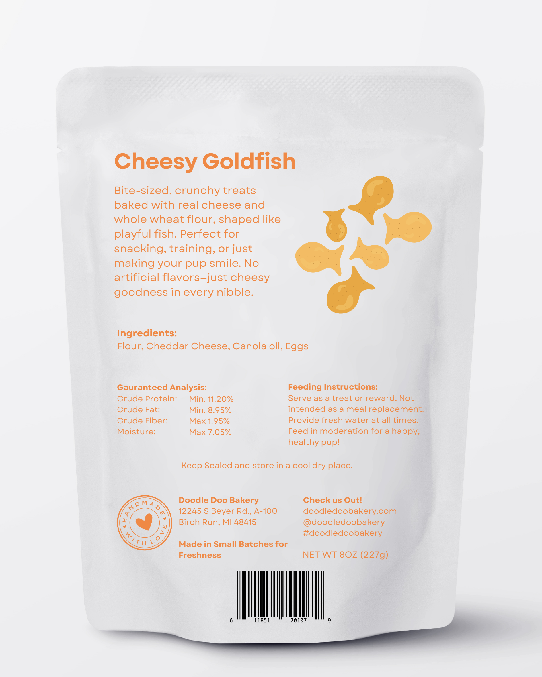 Homemade Dog Treats - Cheesy Goldfish 1/2lb ?? - detail view