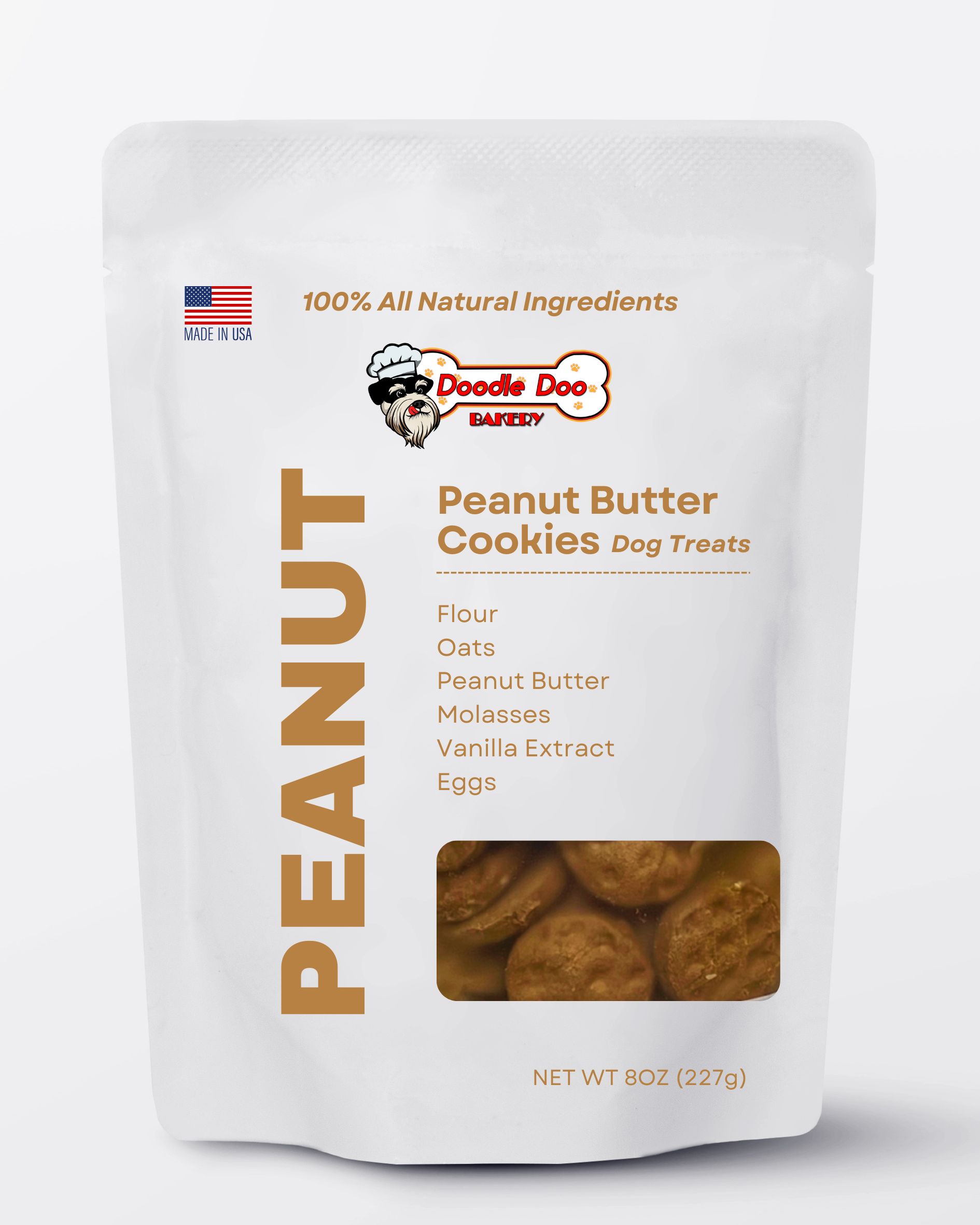 Homemade Dog Treats - ?? Peanut Butter Cookies Treat 1/2lb - main product image