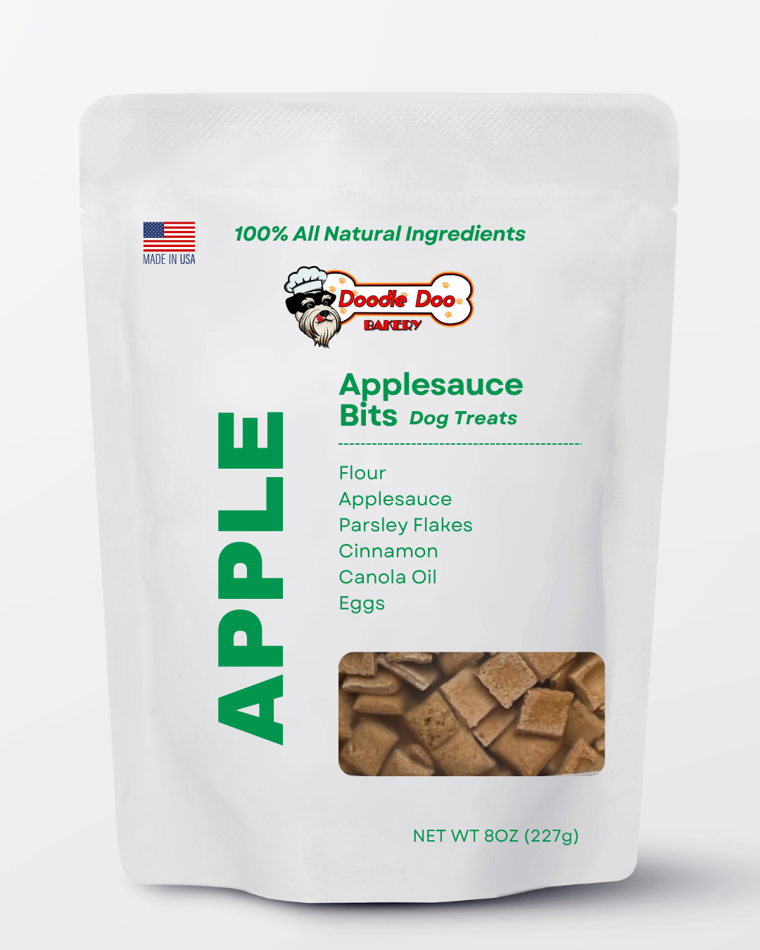 Homemade Dog Treats -?? Apple Bits Dog Biscuits 1/2 lb. - main product image
