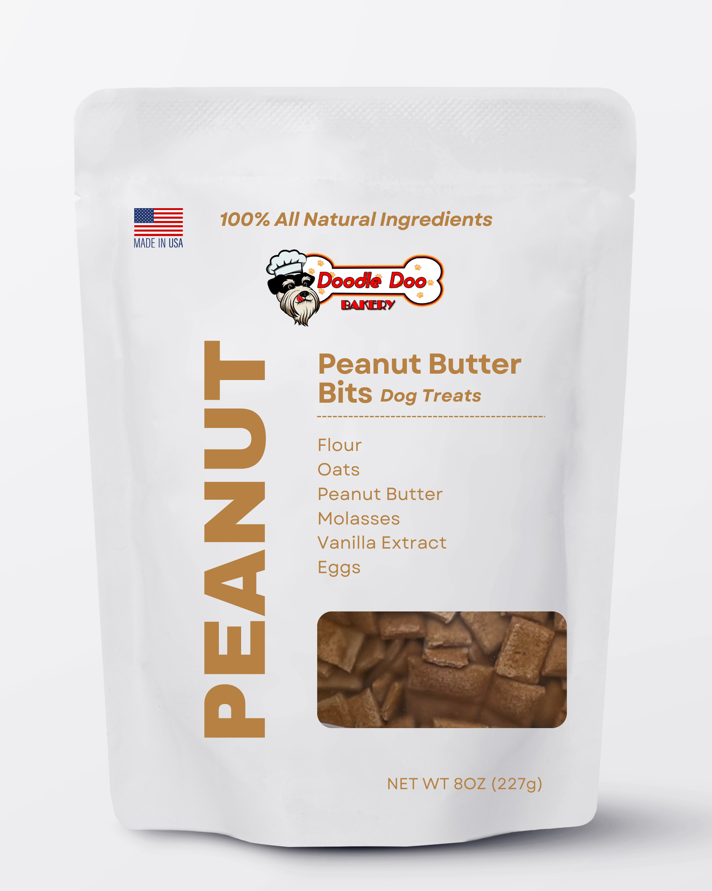 Homemade Dog Treats - ?? Peanut Butter Bits Dog Biscuits 1/2lb - main product image