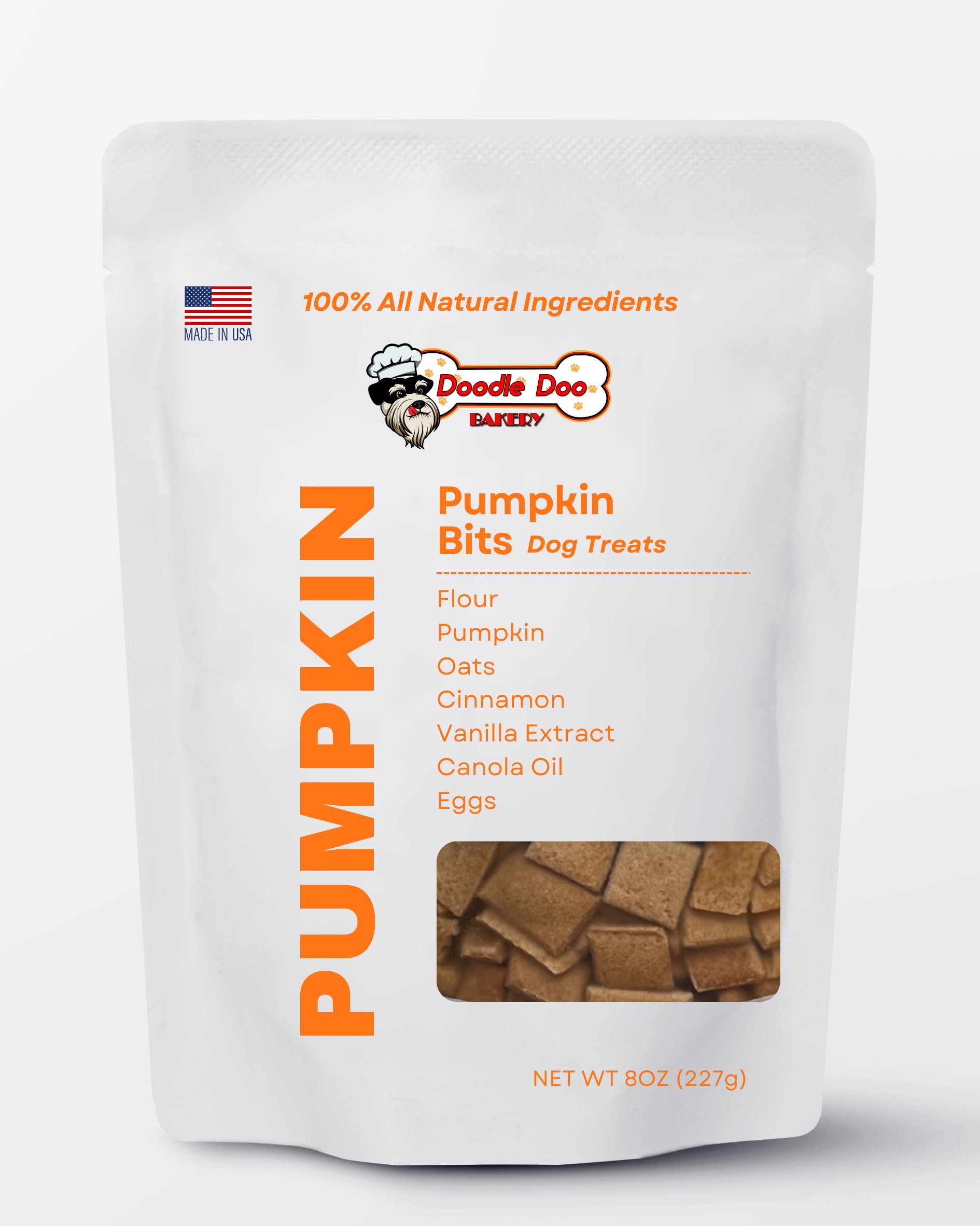 Homemade Dog Treats - ?? Pumpkin Bits Dog Biscuits 1/2lb - main product image