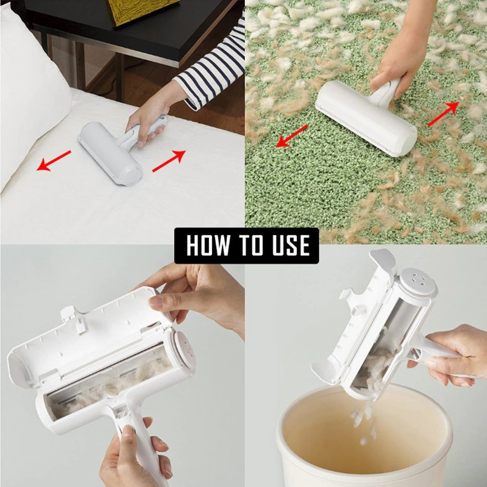Pet Hair Roller Remover Lint Brush 2 Way Dog Cat Comb Tool - gallery image 7