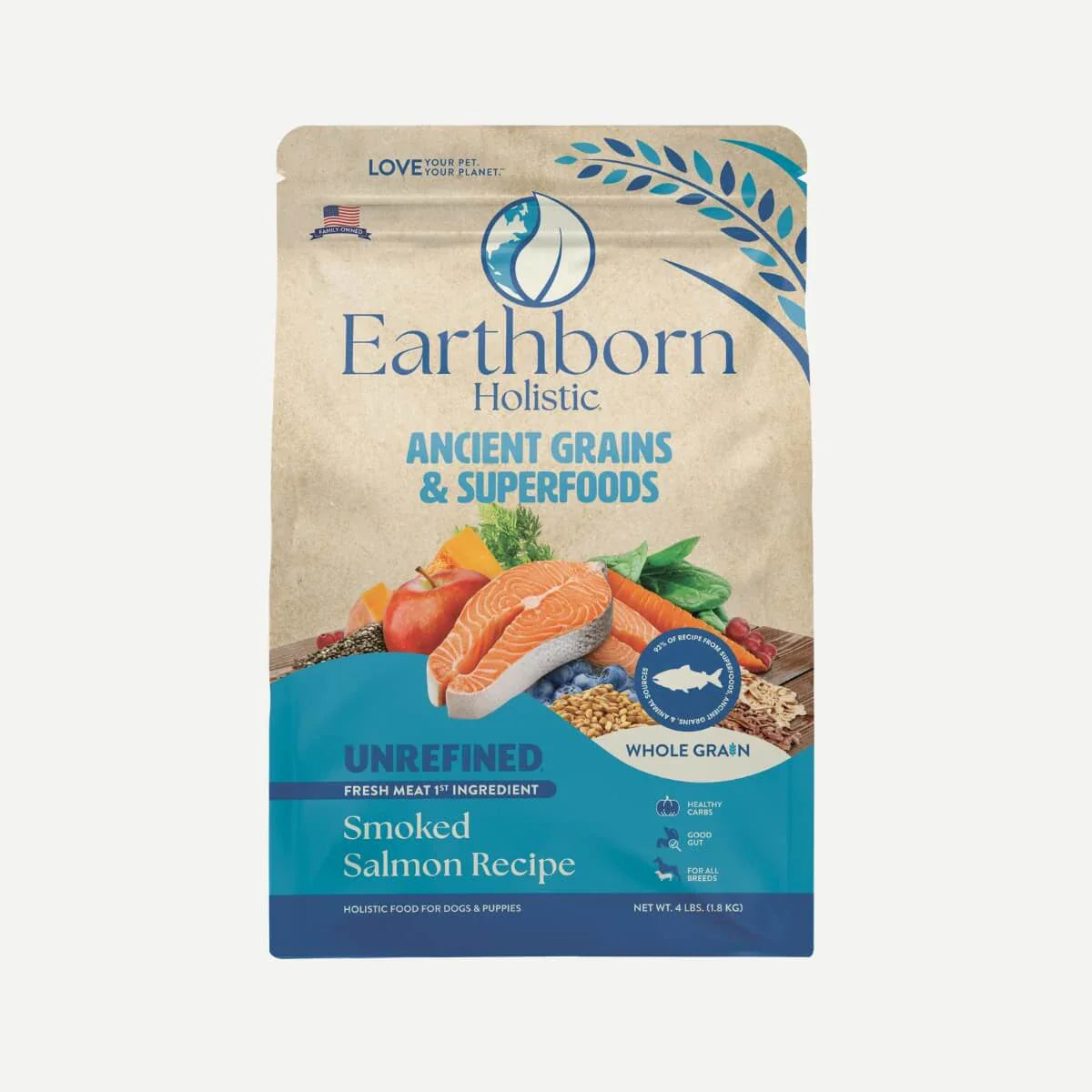 Earthborn All Life Stages Unrefined Ancient Smoked Salmon - main product image