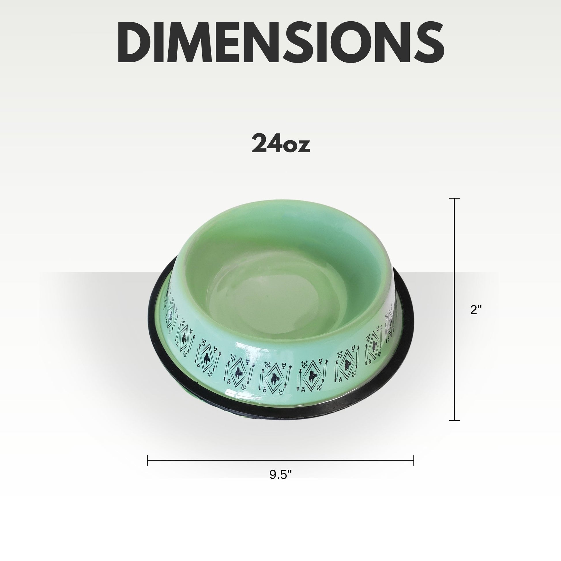 Dog Feeder Non-Skid Boho Stainless Steel Bowl with Whimsical - lifestyle product image for dog feeder