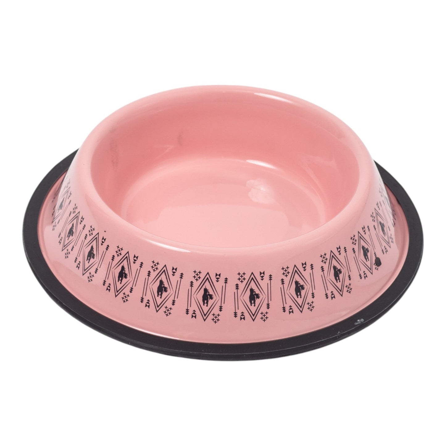 Dog Feeder Non-Skid Boho Stainless Steel Bowl with Whimsical - gallery product image for dog feeder
