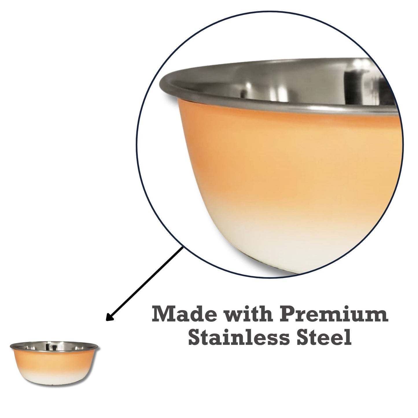 Dog Feeder Deep Bowl Stainless Steel Bowl Ideal for Small - size and texture image for dog feeder