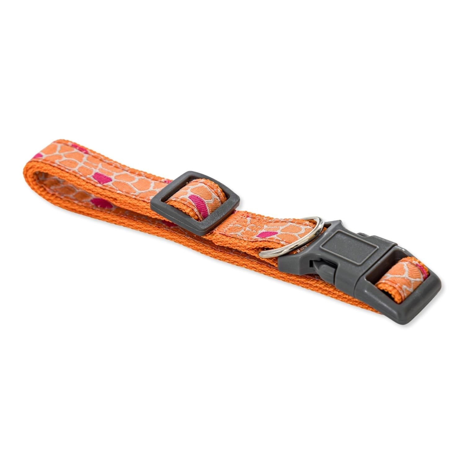 Dog Collar Nylon Collar with Embroidered Giraffe for Comfort - lifestyle product image for dog collar