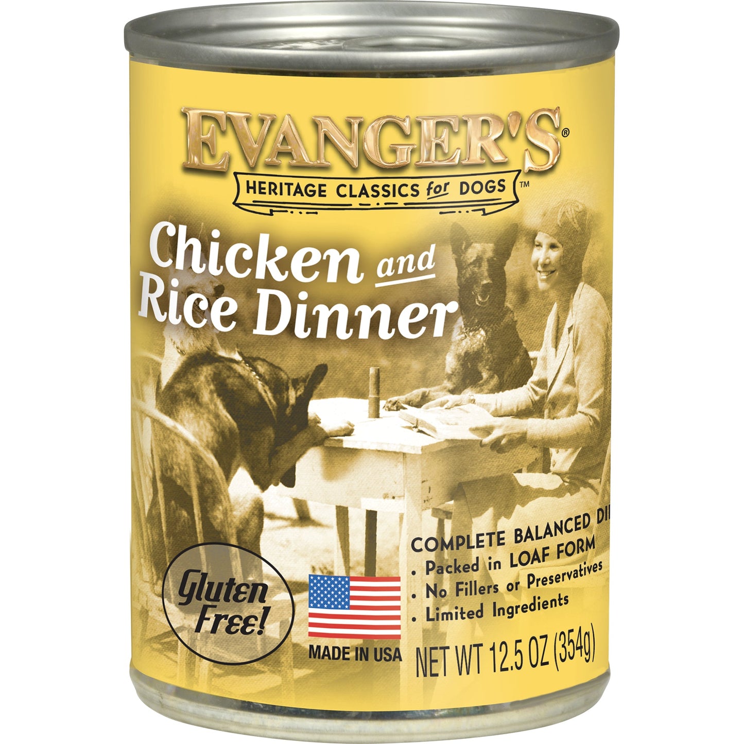 Evangers Classic All Life Stages Chicken Rice Wet Dog Can 12 - main product image