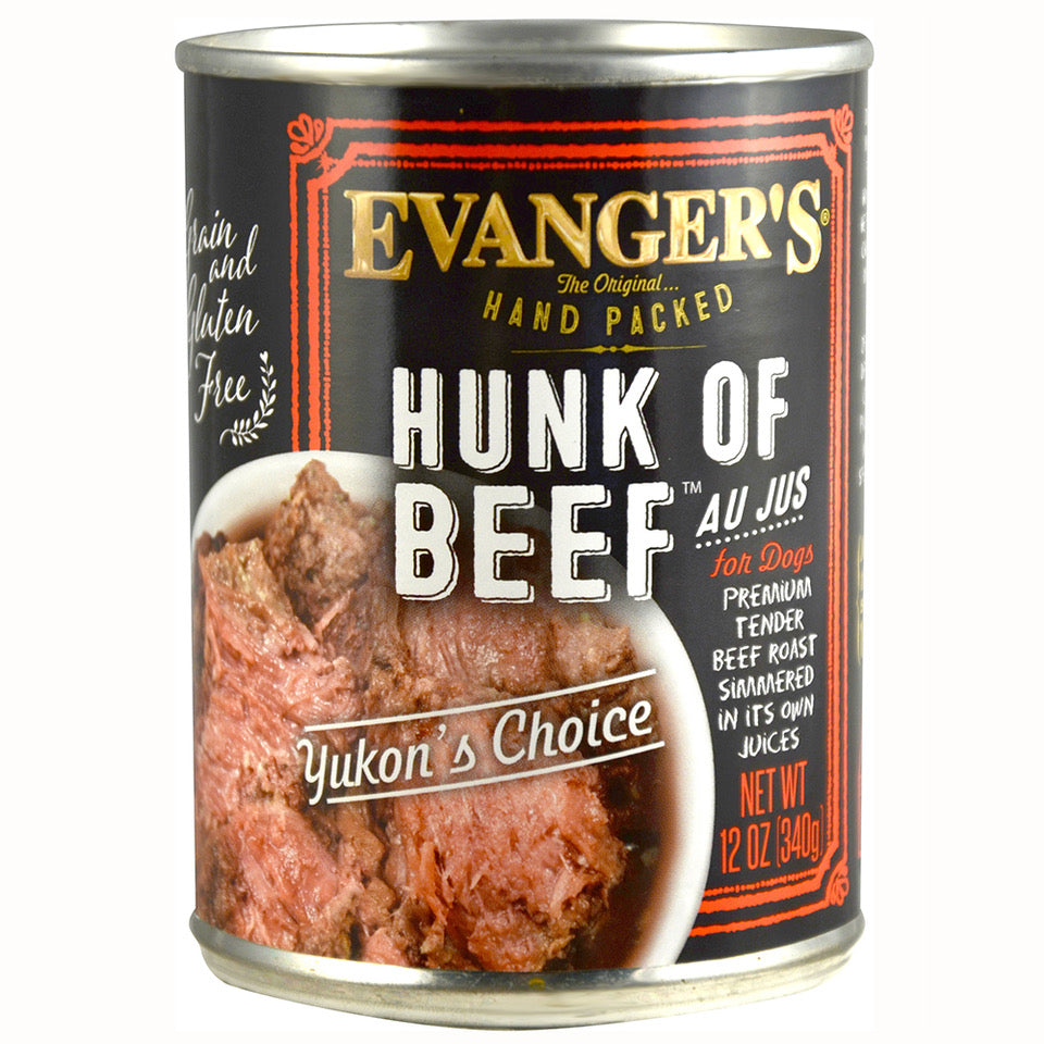 Evanger's All Life Stages Hunk of Beef Wet Dog Can (12oz) - main product image