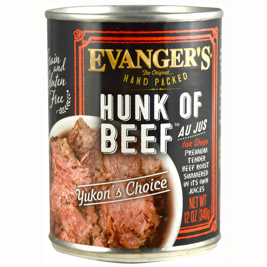 Evanger's All Life Stages Hunk of Beef Wet Dog Can (12oz) - main product image
